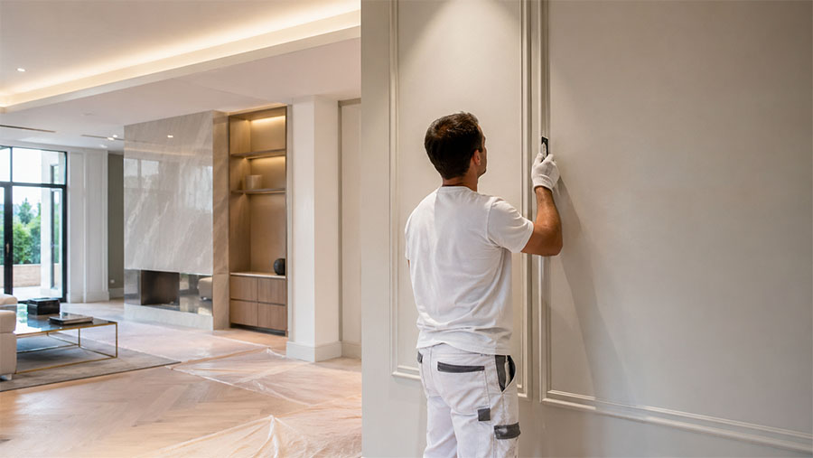 Intérieur haut de gamme avec finitions décoratives soignées