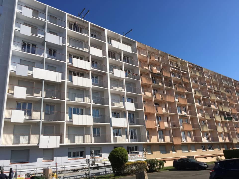 Maison avec façade rénovée