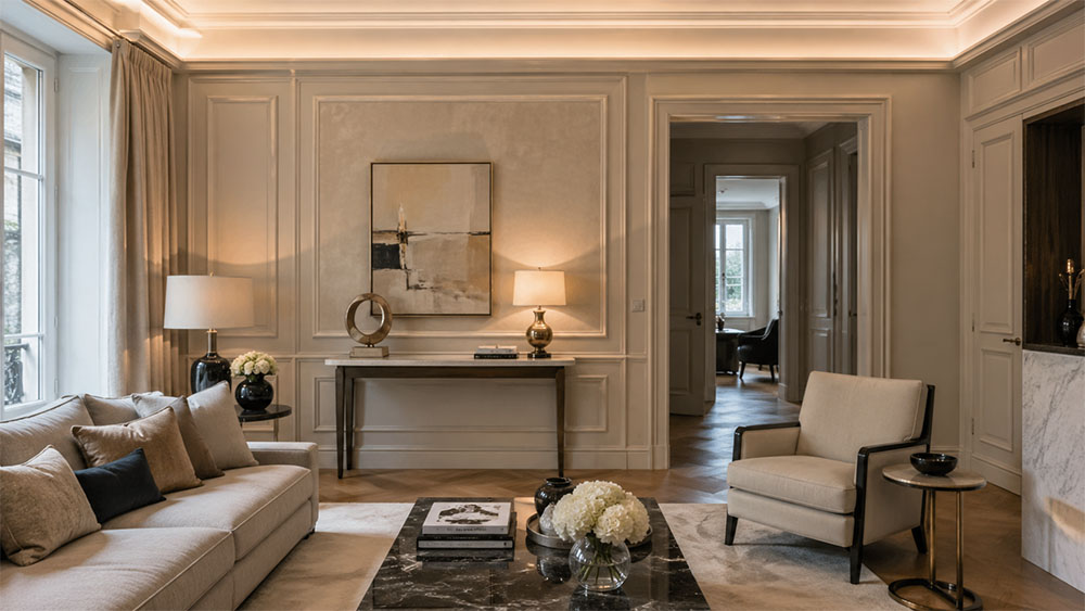 Intérieur élégant avec décoration soignée